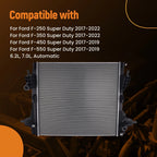 Cooling Radiator for Ford F-250 F-350 F-450 (2017–2022) HC3Z8005K CU13717