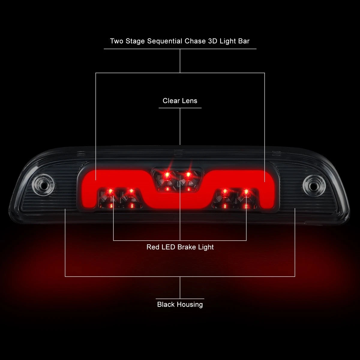 Sequential LED Third Brake Light for Toyota Tacoma (1995–2022)