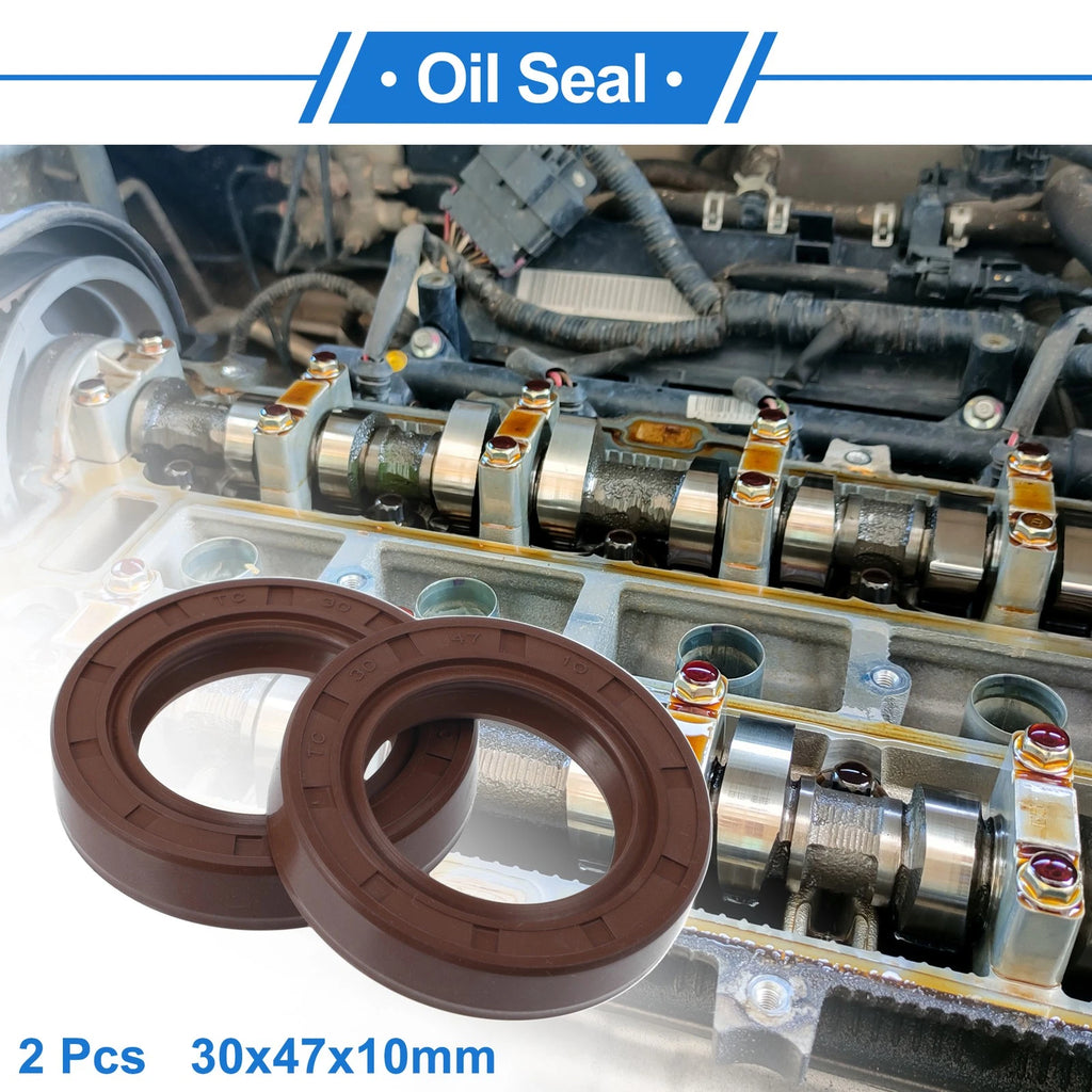 2X Oil Seal Rotary Shaft Seal FKM Rubber 30x47x10mm for Various Models 