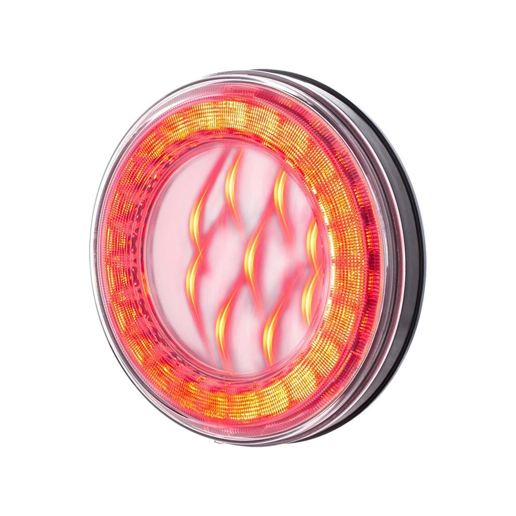 4 Inch Round LED Stoplight X-Series Lumos Replacement for 12V Vehicles (—)
