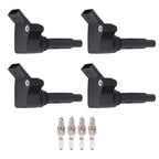 Set of 4 Ignition Coils & Spark Plugs for VW Jetta Audi A3 (2016–2018) 04C905110H