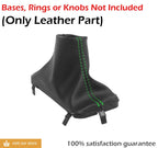 Leather Automatic Shift Boot Cover for Ford F150 (2015–2020) Green Stitch