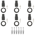 Set of 6 NGK V-Power Spark Plugs & Coil Boots for Kia Borrego Genesis (2009–2016)