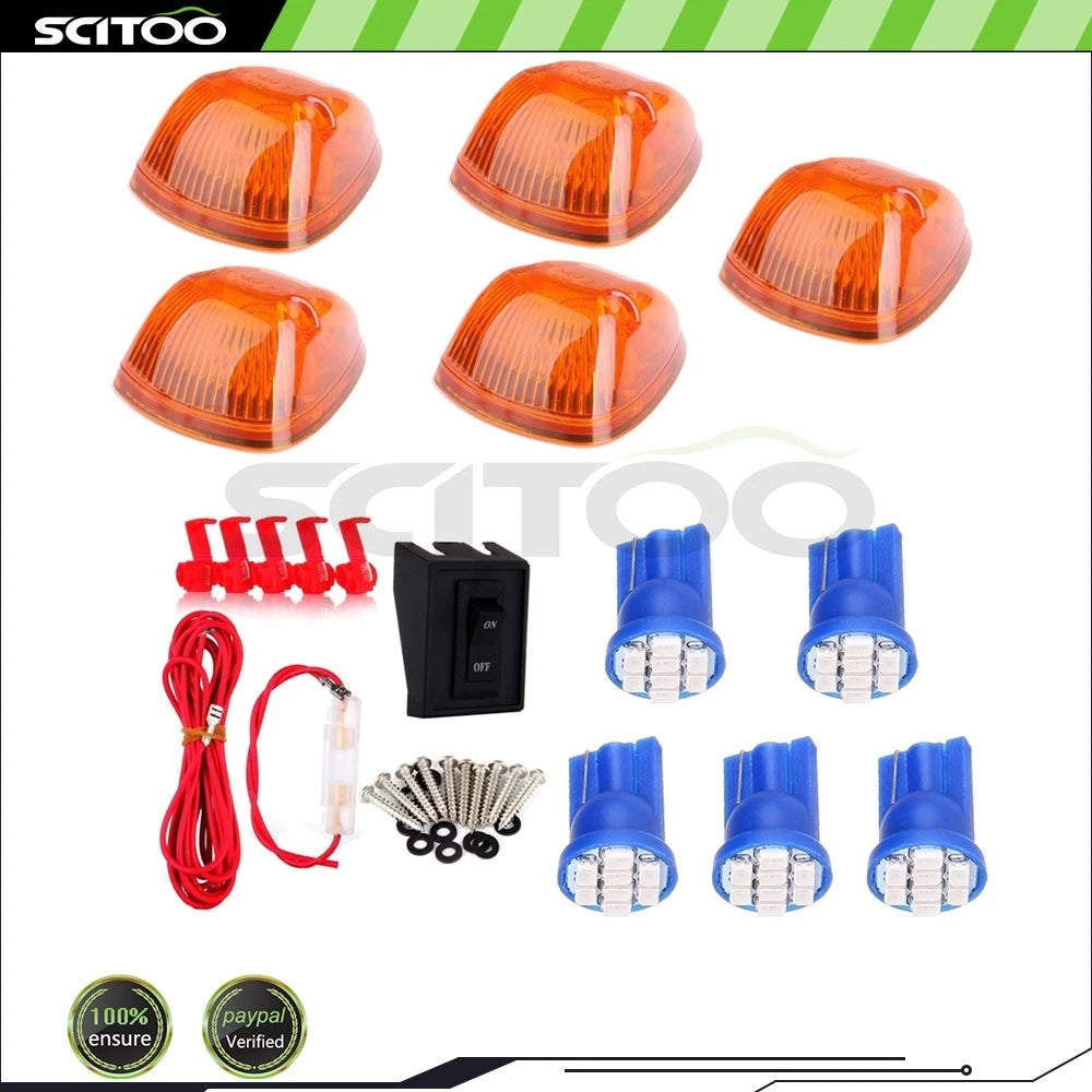 5pcs Smoke Lens Cab Marker Light LED for Dodge Ram 2500 (1994–1998)