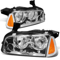 Chrome Housing Clear Headlight + Amber Corner + LED Fog Light Set for Dodge Charger (2006–2010)