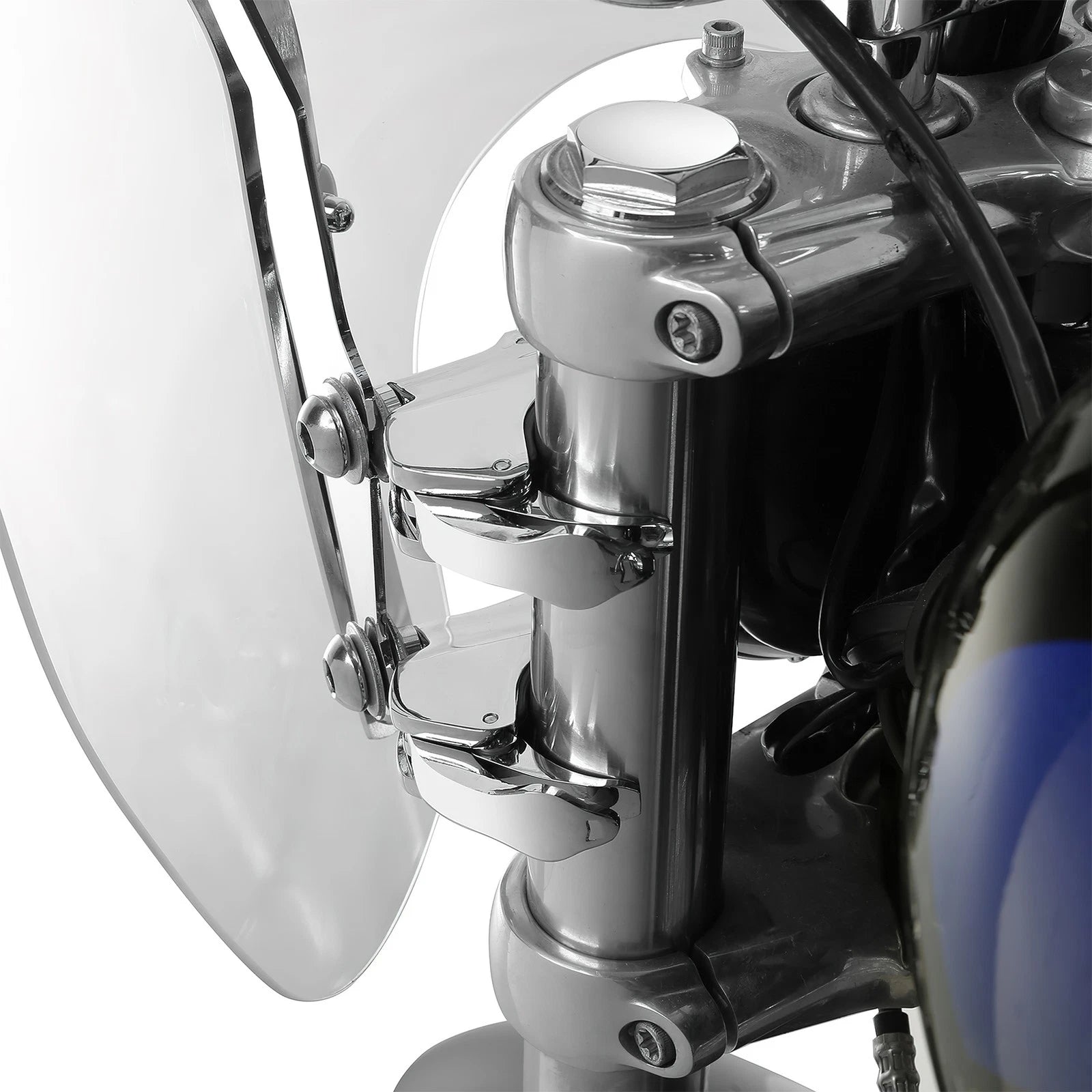 49mm Detachable Windshield Clamp for Harley Dyna (2006–2023)