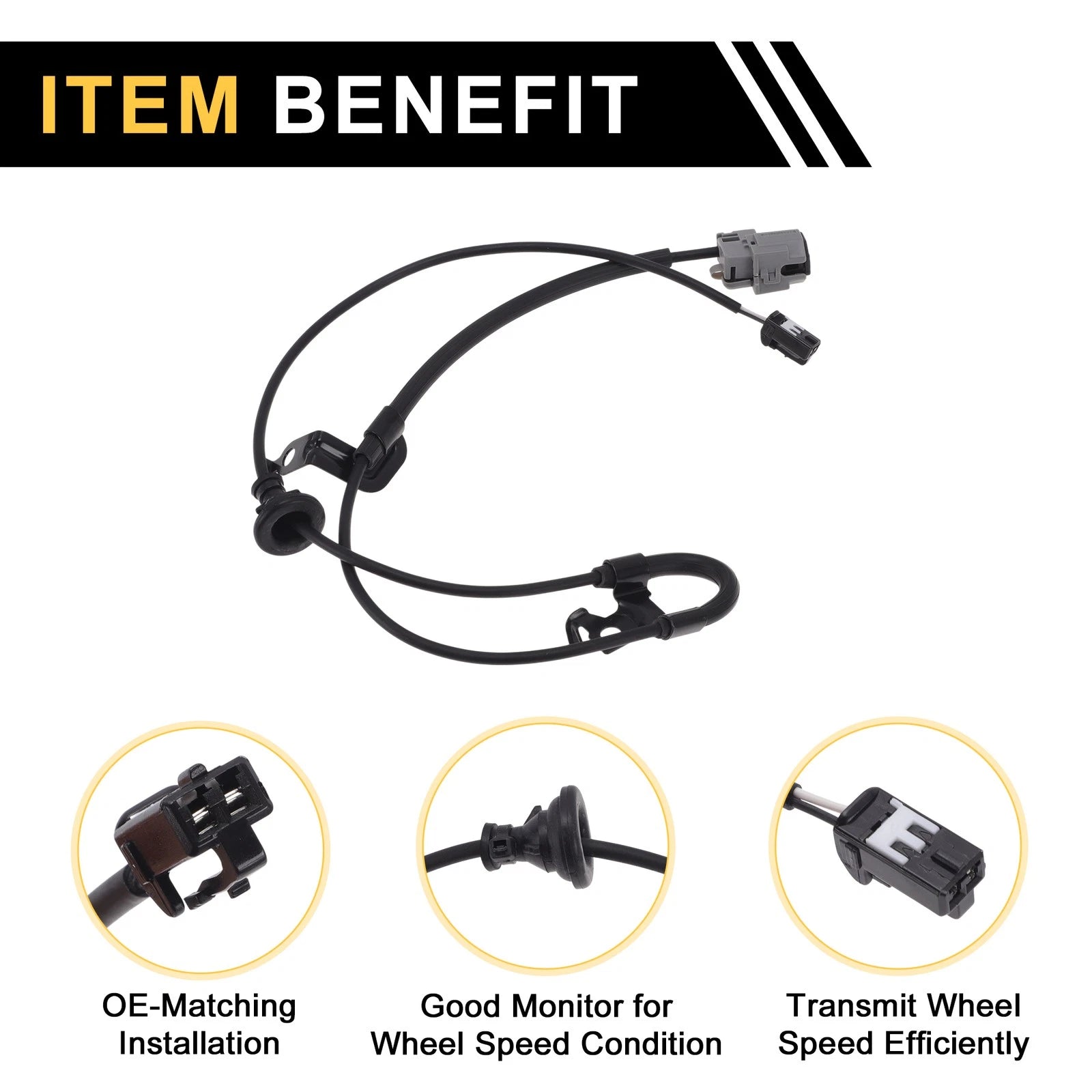 ABS Wheel Speed Sensor No. 8951606210 for Lexus ES 350 (2010–2013) 1Pc Right Rear
