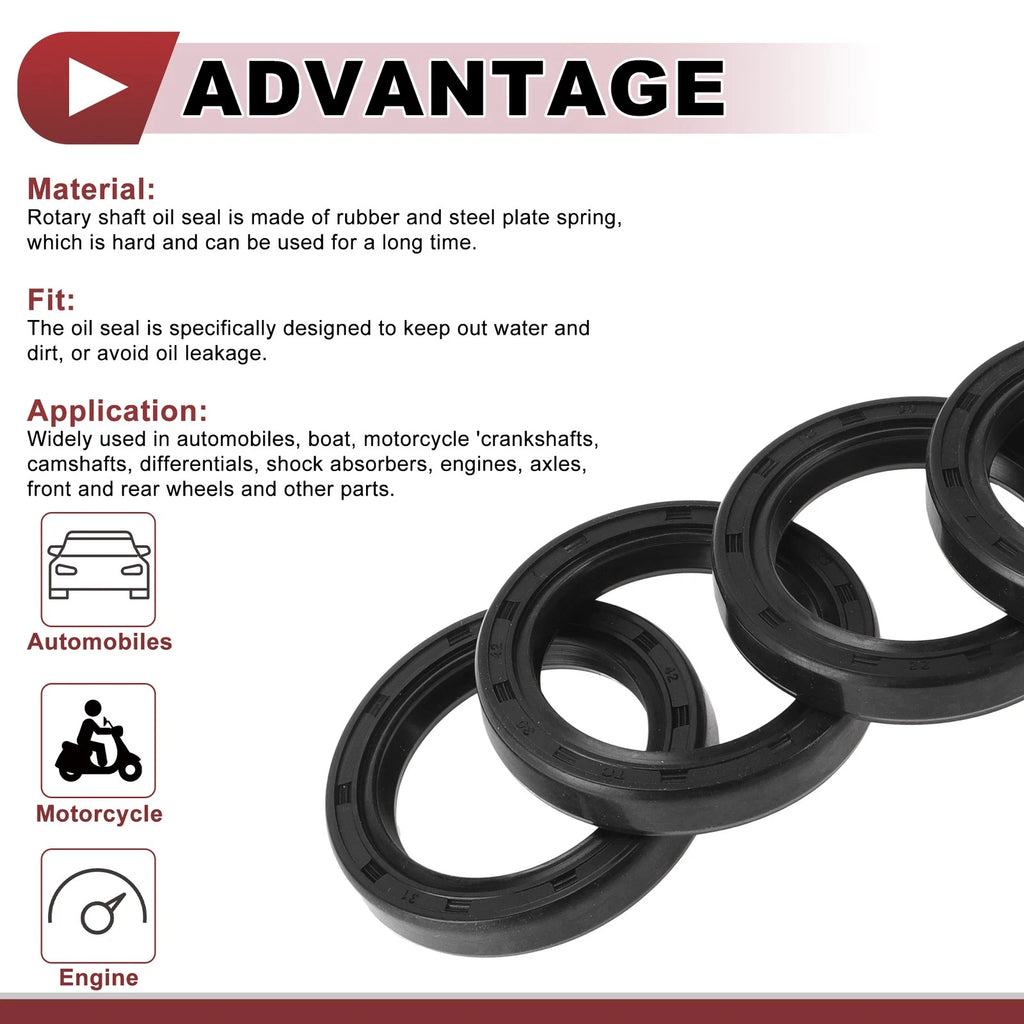 Set of 5 Rotary Shaft Oil Seals 30x42x7mm Nitrile Rubber 672668828465