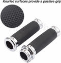 Chrome 1" Handlebar Grips for Harley Touring Sportster 883 1200 (2004-2023)