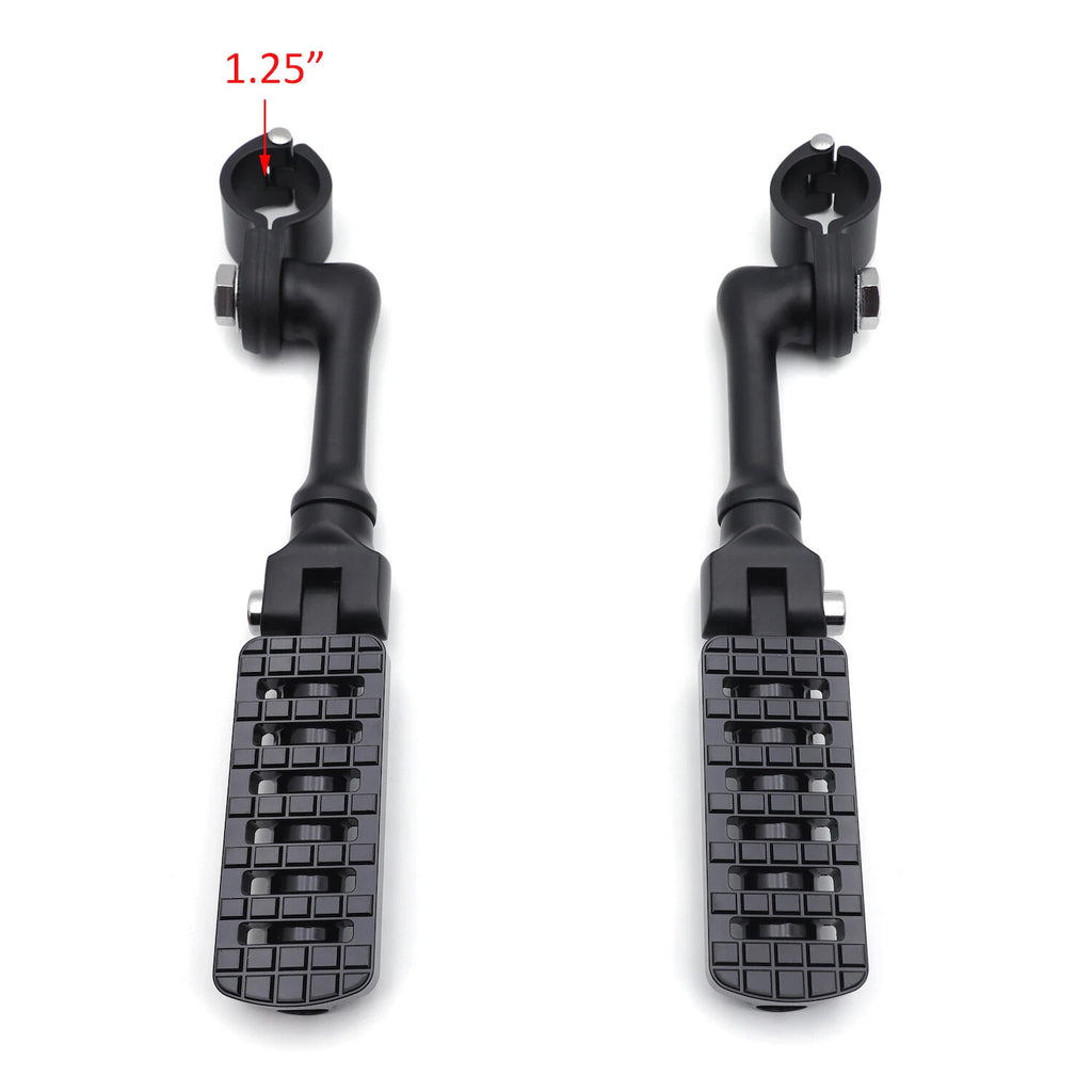 CNC Foot Pegs for Harley Road Glide (4.5" Long, Clamp 1.25")