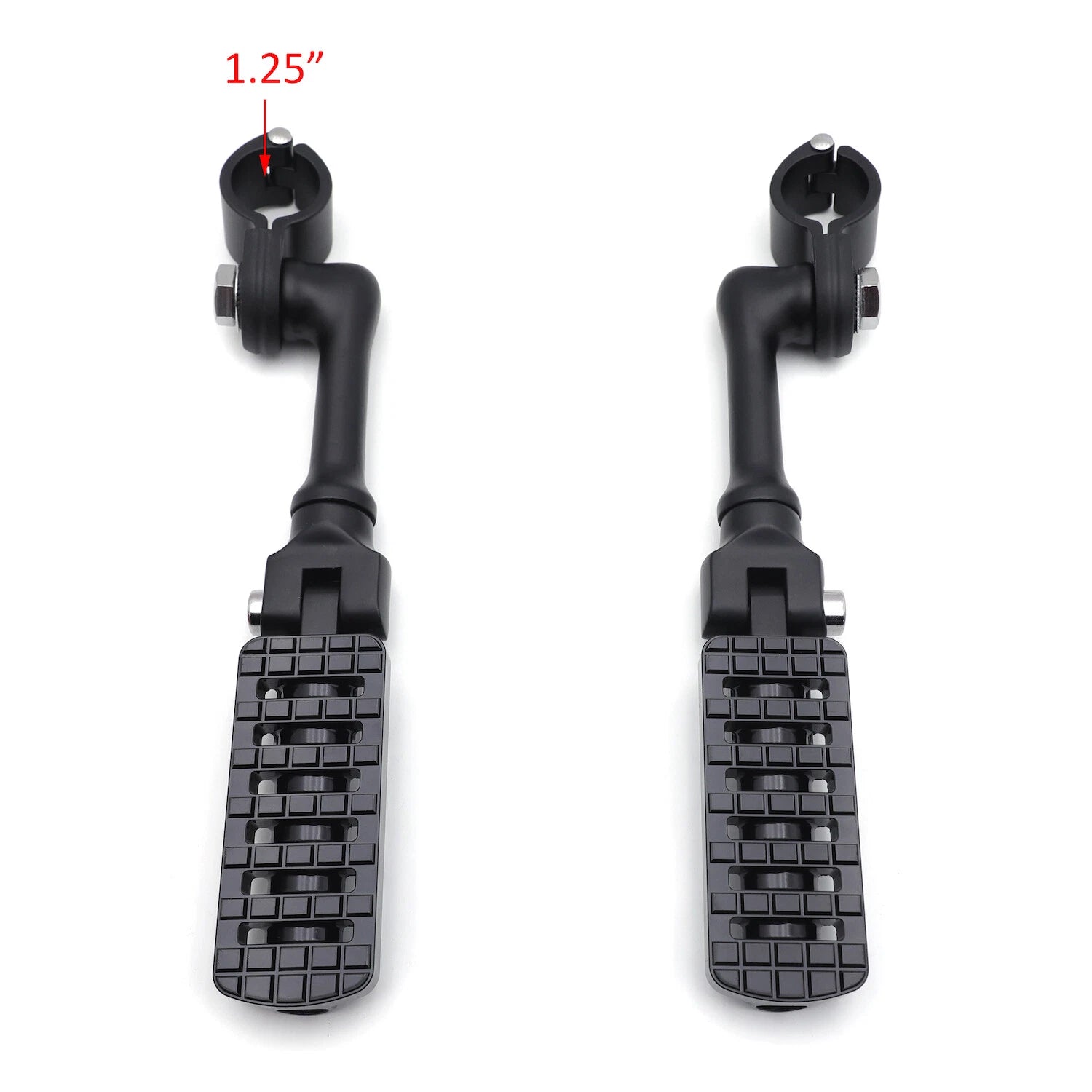 CNC Foot Pegs for Harley Road Glide (4.5" Long, Clamp 1.25")