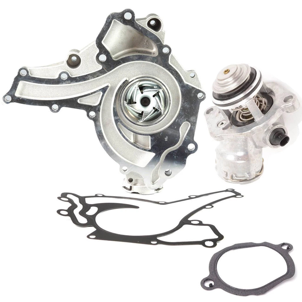 Engine Water Pump Kit with Gasket and Thermostat for Mercedes W204 W211 W251 W164 (2007–2016)