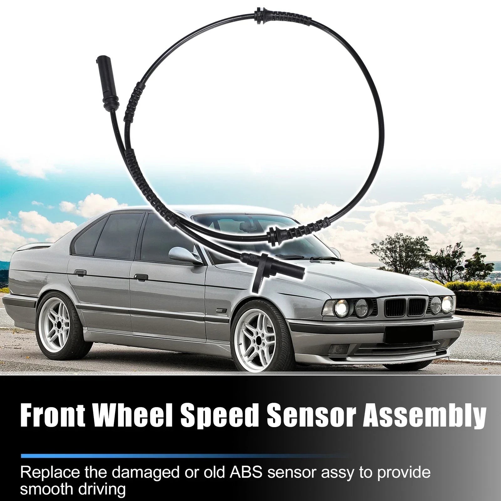 Front Left Right ABS Wheel Speed Sensor for BMW 528i Base 3.0L