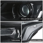 Projector Headlights for Chevrolet Traverse (2018–2021) - Black Housing, Clear Lens
