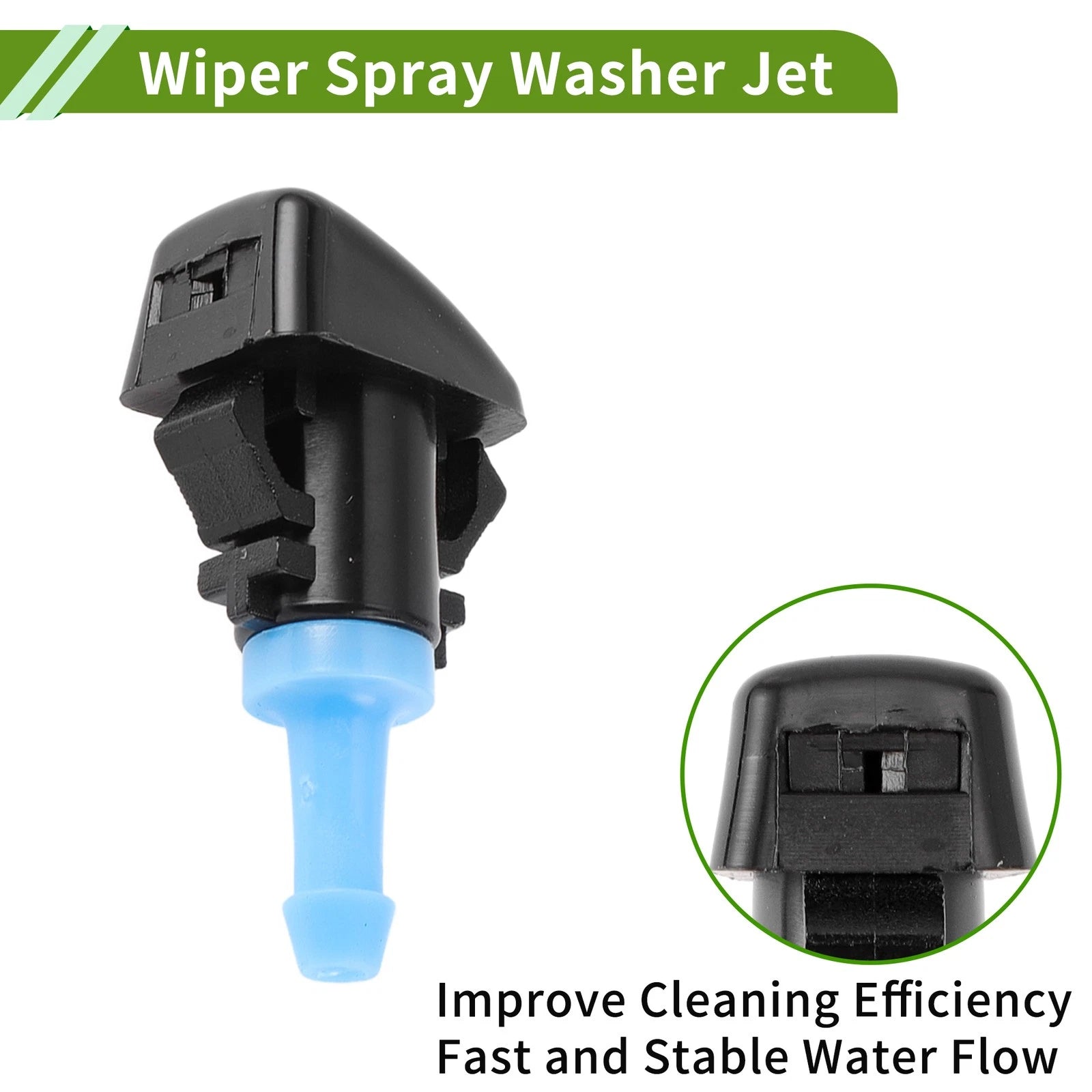 Set of 1 Windshield Washer Nozzle w/ Hose Connector for Jeep (No.4805742AC)