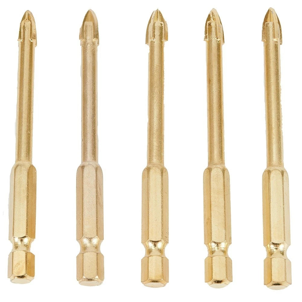 5Pcs Drill Bits Set for Ceramic Metal Wall Glass (6mm)
