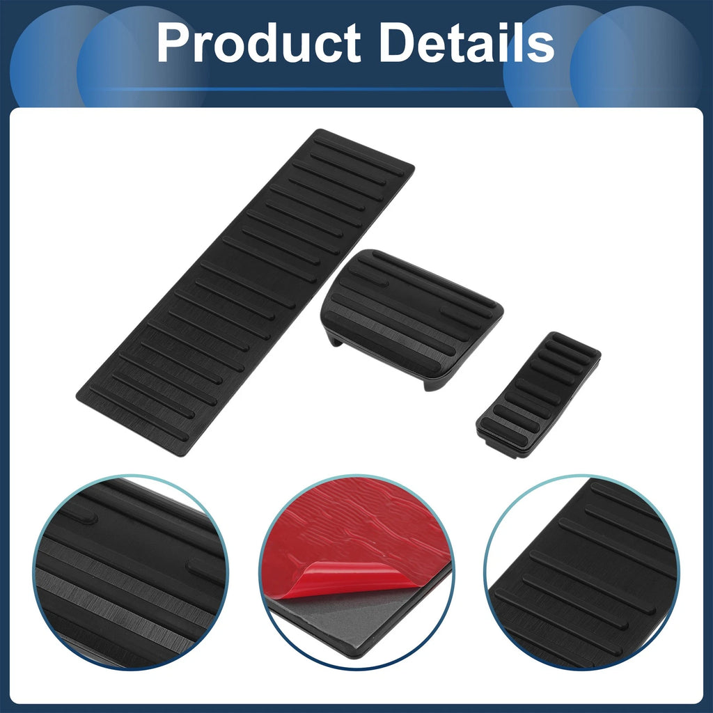 3 Pcs Automatic Foot Accelerator Pedal Covers for Audi A4 A5 A6 Q5 (2014–2020)
