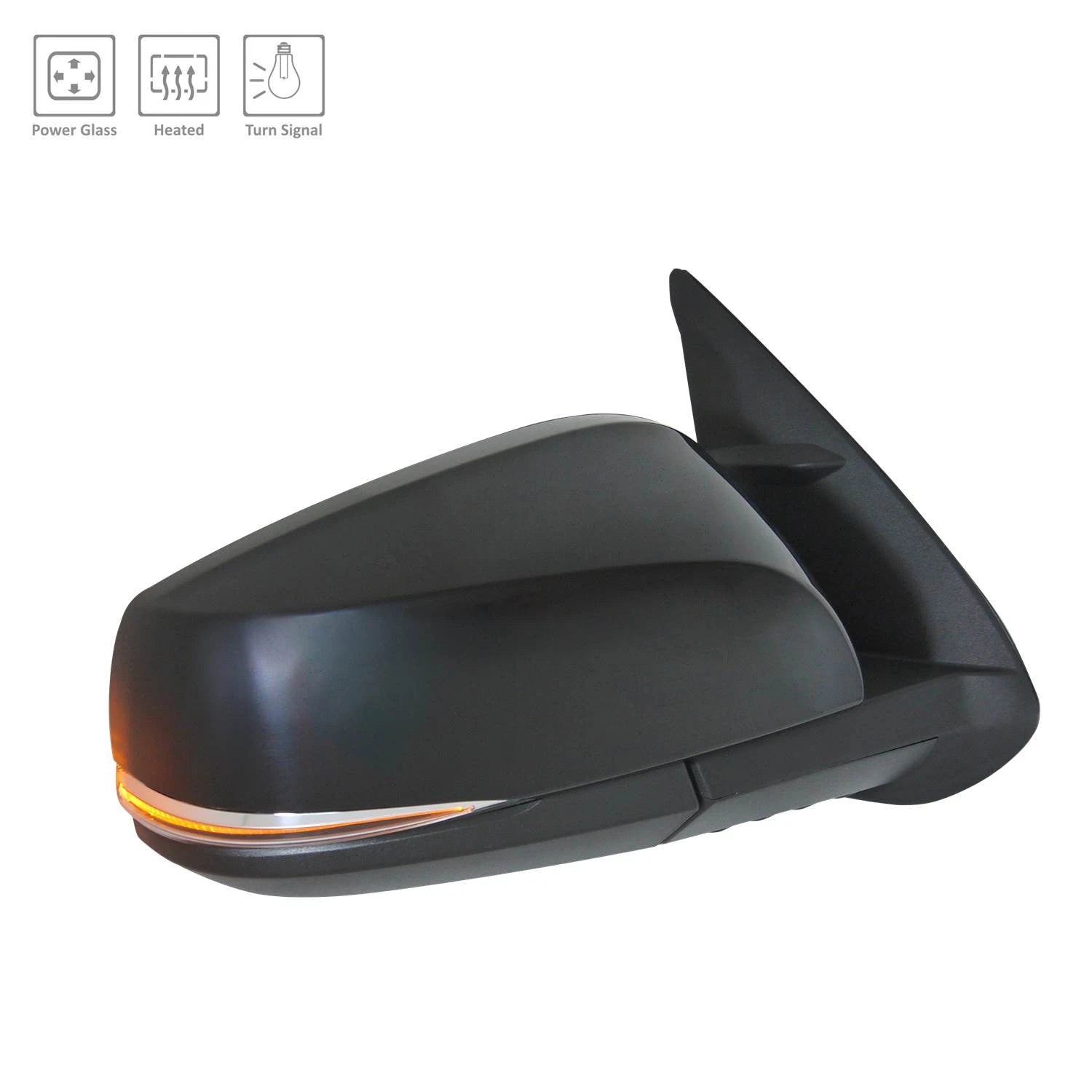 Replacement Ready to Paint Passenger Side Power Door Mirror w/Turn Signal