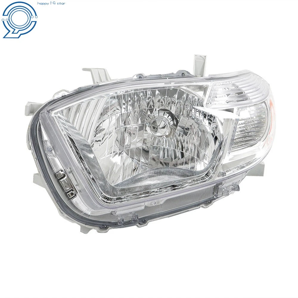 Set of 2 Headlights for Toyota Highlander (2008–2010) Amber
