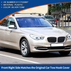Tow Hook Cover Front Right for BMW 535i GT Silver Tone