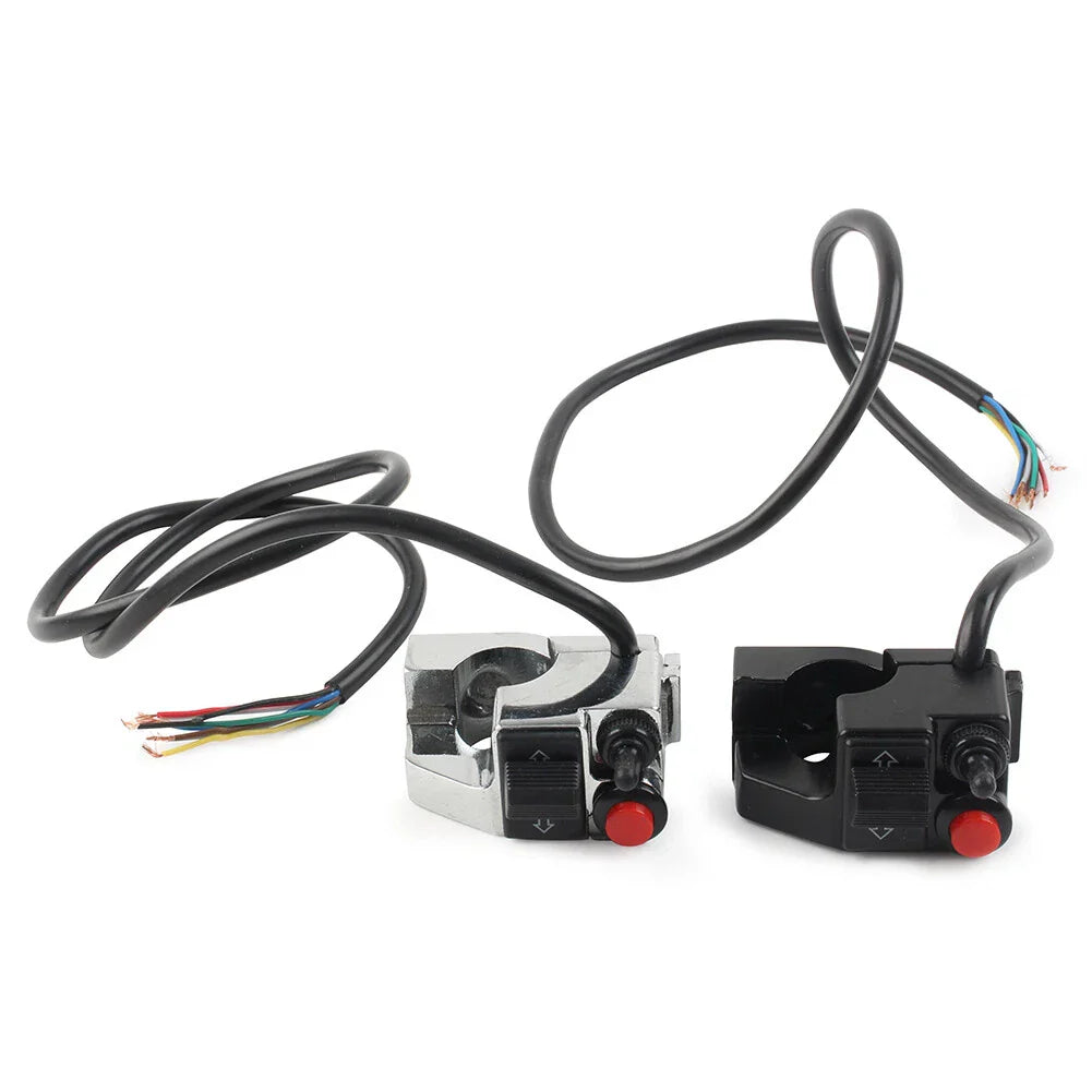 Handlebar Switch Button for Motorcycle Horn Turn Signal Fog Light Headlight BLK