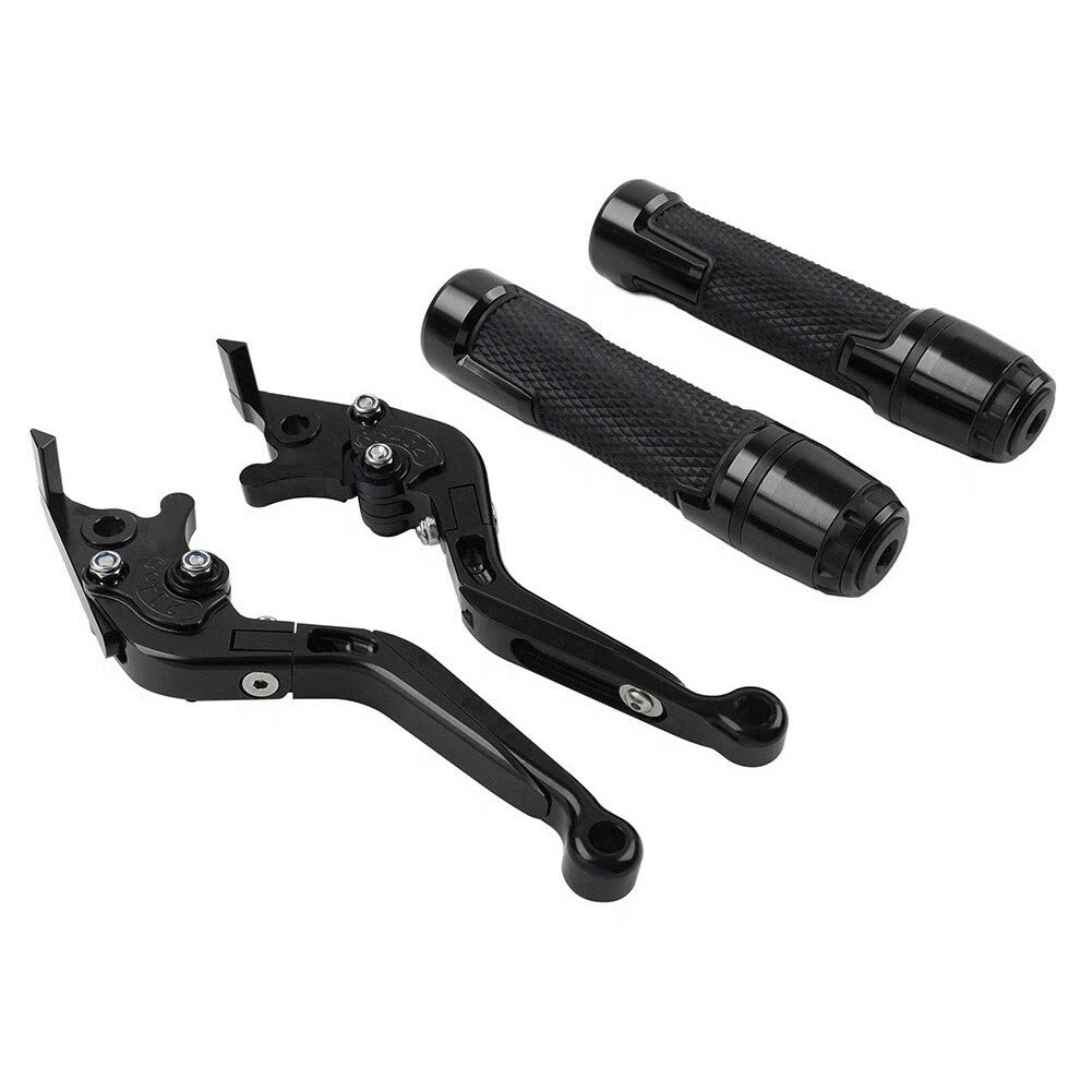 Black Extendable Brake Clutch Levers Set for Suzuki DL1000 (2002–2023)
