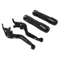 Black Extendable Brake Clutch Levers Set for Suzuki DL1000 (2002–2023)