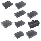 2X Plastic Grid Box for Neatly Storing Tool Parts and Accessories