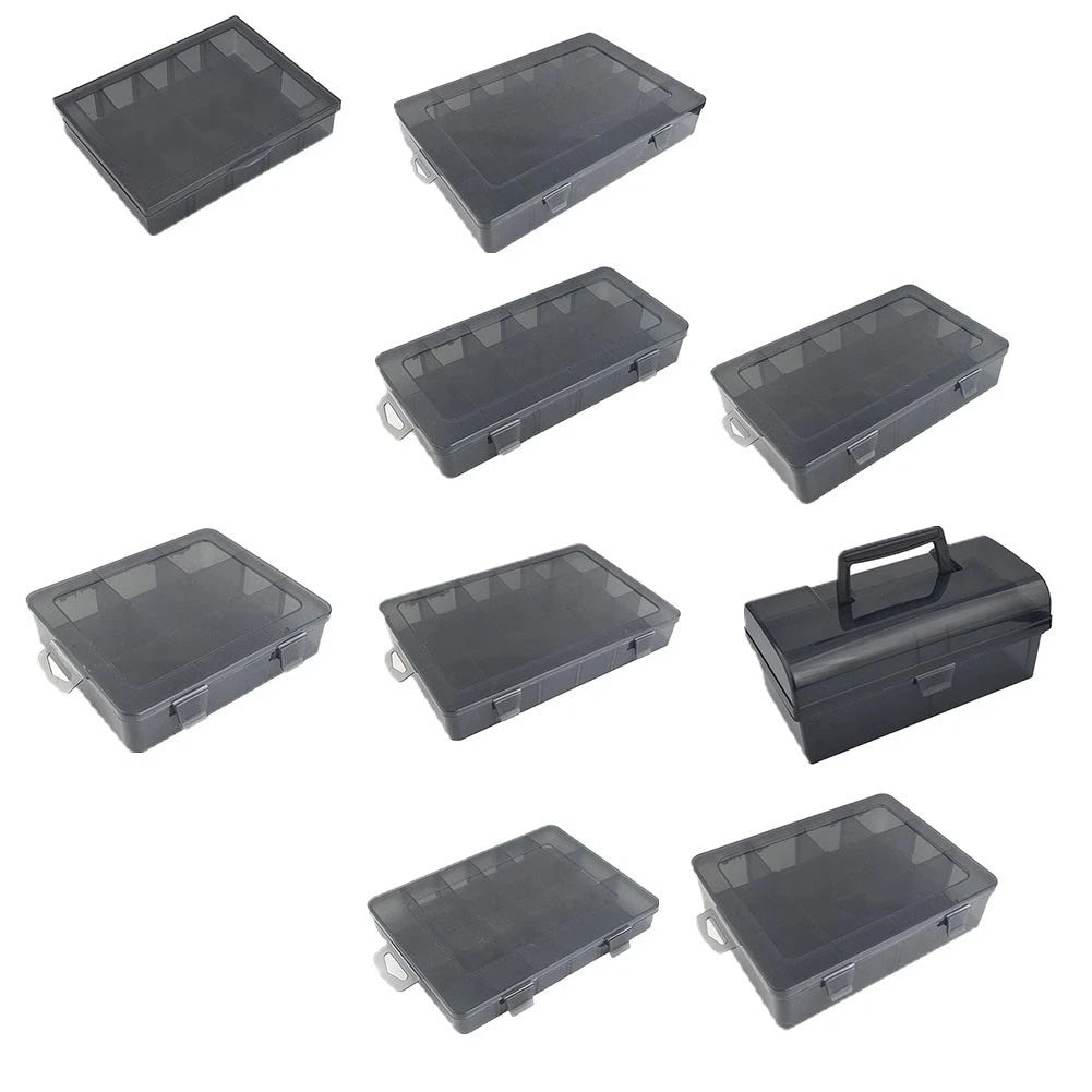 2X Plastic Grid Box for Neatly Storing Tool Parts and Accessories