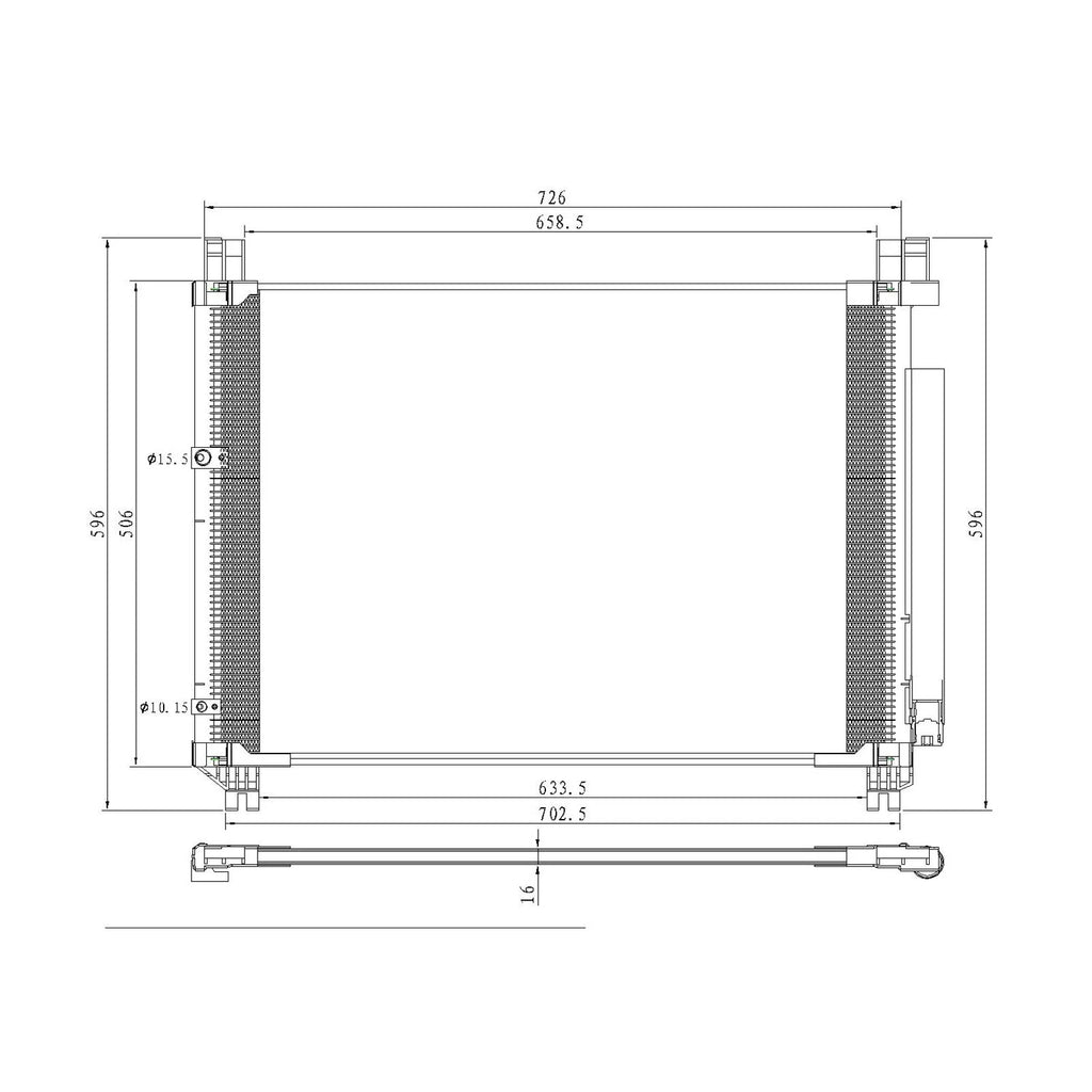 Replacement A/C Condenser Repair Part For 2014-2019 Toyota Highlander
