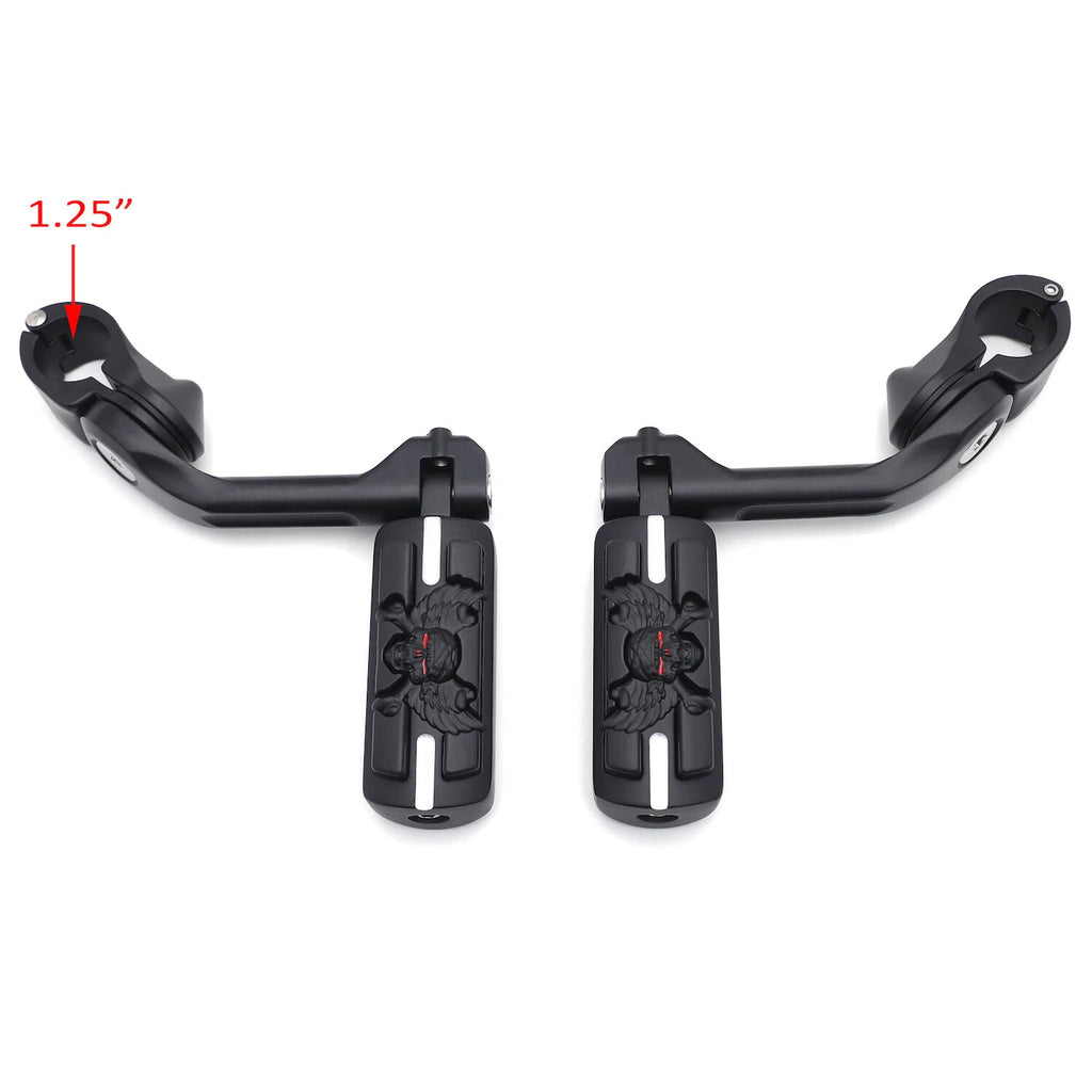 Foot Peg Kit for Yamaha XV750 XV1100 (1990–1999) - 5" Long, 1.25" Engine Guard