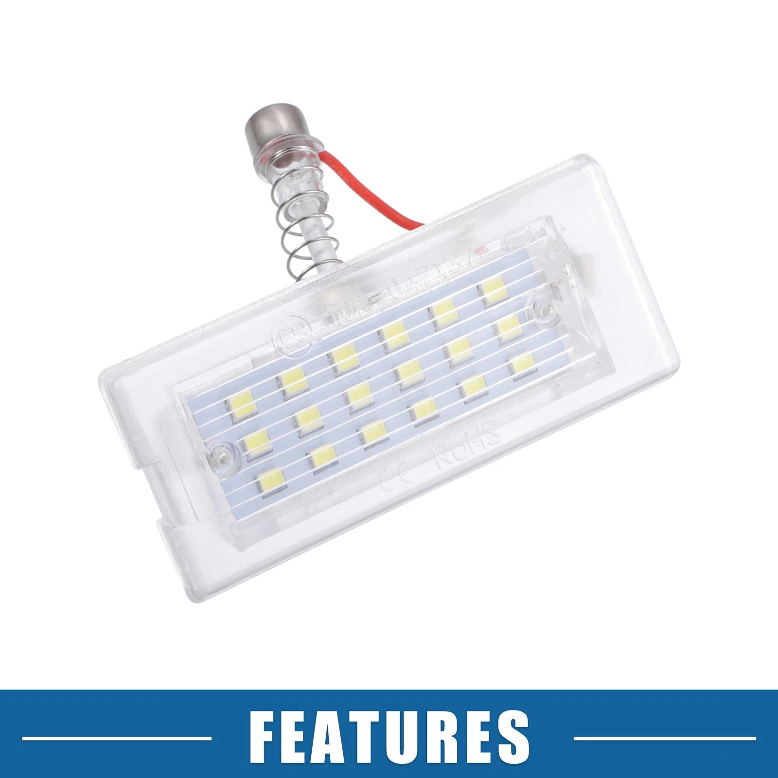 2X White LED License Plate Light 51137062293 for BMW X5 (2002–2006)