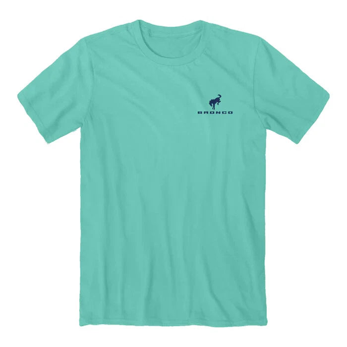 Celadon Green T-Shirt for Ford Bronco Beach Tidal Wave Sunset (2021–2025)