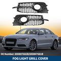 1 Pair Front Fog Light Grill for Audi A1 8X/8XA (No. 8X0807682B) Honeycomb Black