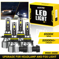 2X LED Headlight Bulbs for AUXITO 9005 + 9006 (High Low Beam)