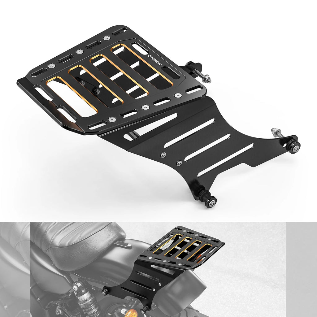 2X Rear Luggage Rack Top Case Carrier for Harley Iron 883 XL883N (2009–2014)