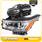 Left Driver Side Headlight Assembly for GMC Acadia (2017–2019) LED DRL