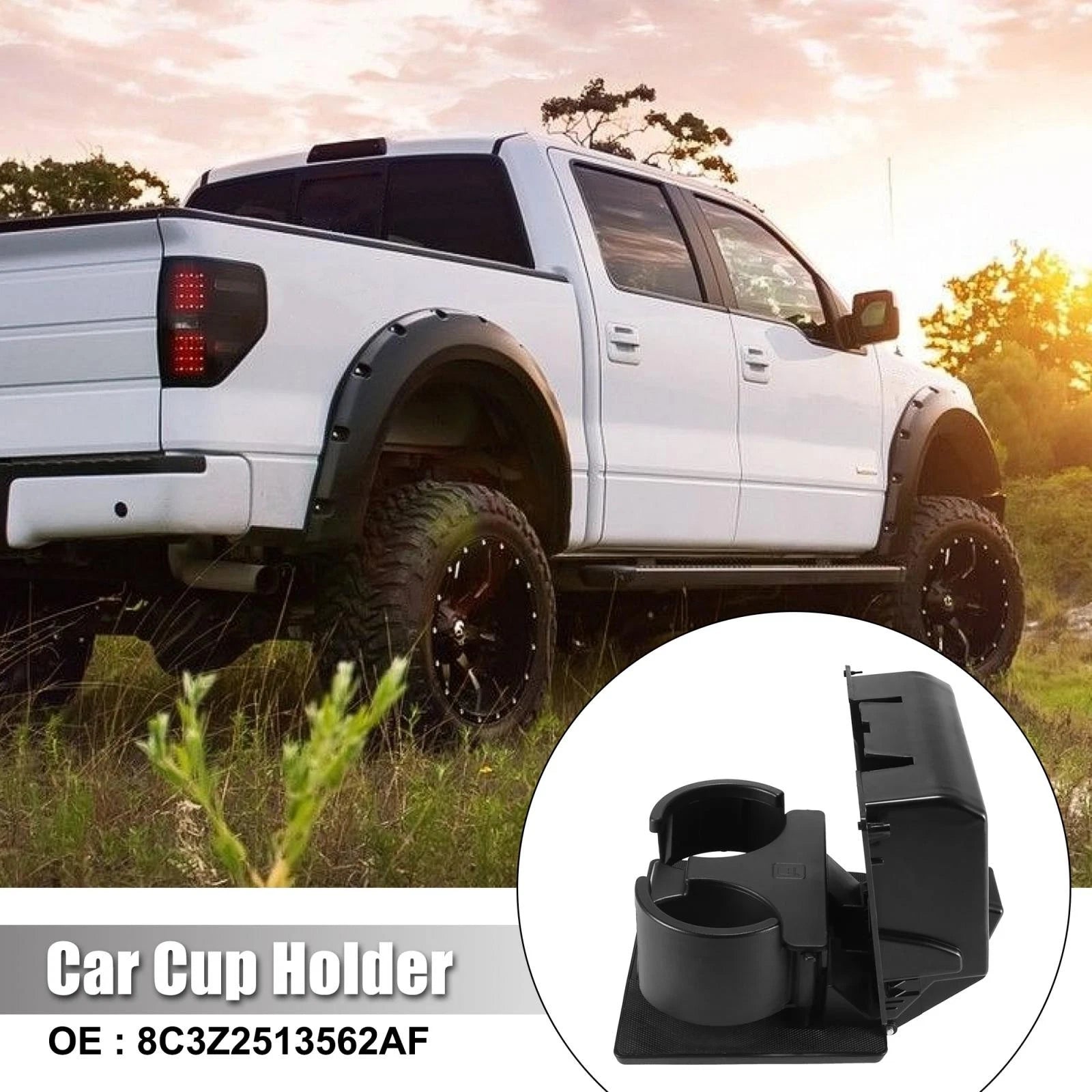 Cup Holder for Ford F250 F350 F450 F550 Super Duty (2008–2016) 8C3Z2513562AF Black