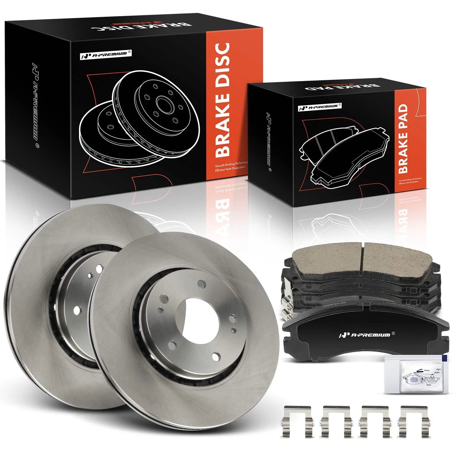 Front Disc Brake Rotors & Ceramic Pads for Mitsubishi Lancer (2009–2015)