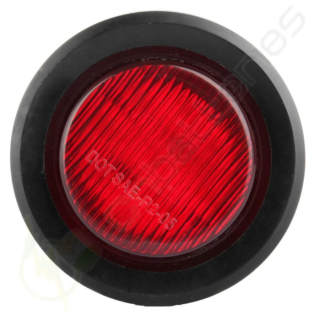 4X 2" Round LED Clearance Marker Lights 9 LED for Trailer Truck Boat RV