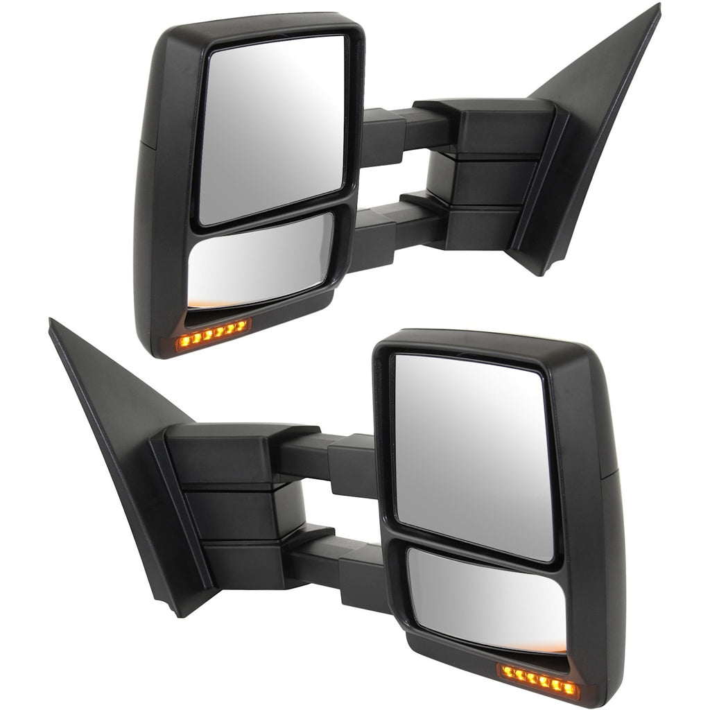 Tow Mirror Set for Ford F-150 (2009–2014) Power Heated Lights