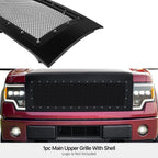 Stainless Black Mesh Rivet Grille for Ford F-150 (2009-2014)