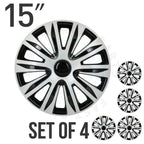 Set of 4 Hub Caps for 15 Inch Rims (Universal Fit)