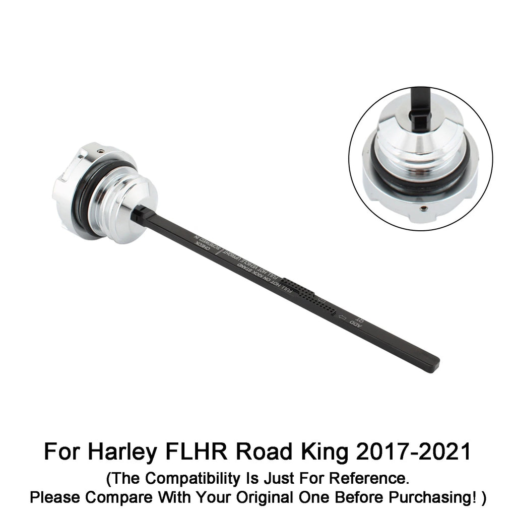 Oil Dipstick Tank Cap Plug for Harley Road Electra Street Glide Road King (2017–2021)