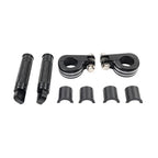 2X Black Chrome Engine Guard Bar Foot Pegs for Harley