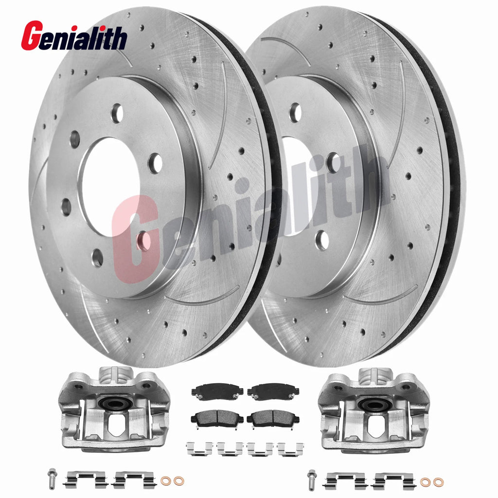 Rear Disc Rotors Calipers Brake Pads for Chevy Traverse GMC Acadia (2007–2016)