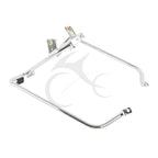 Chrome/Black Saddlebag Brackets for Harley Touring (2009-2013)