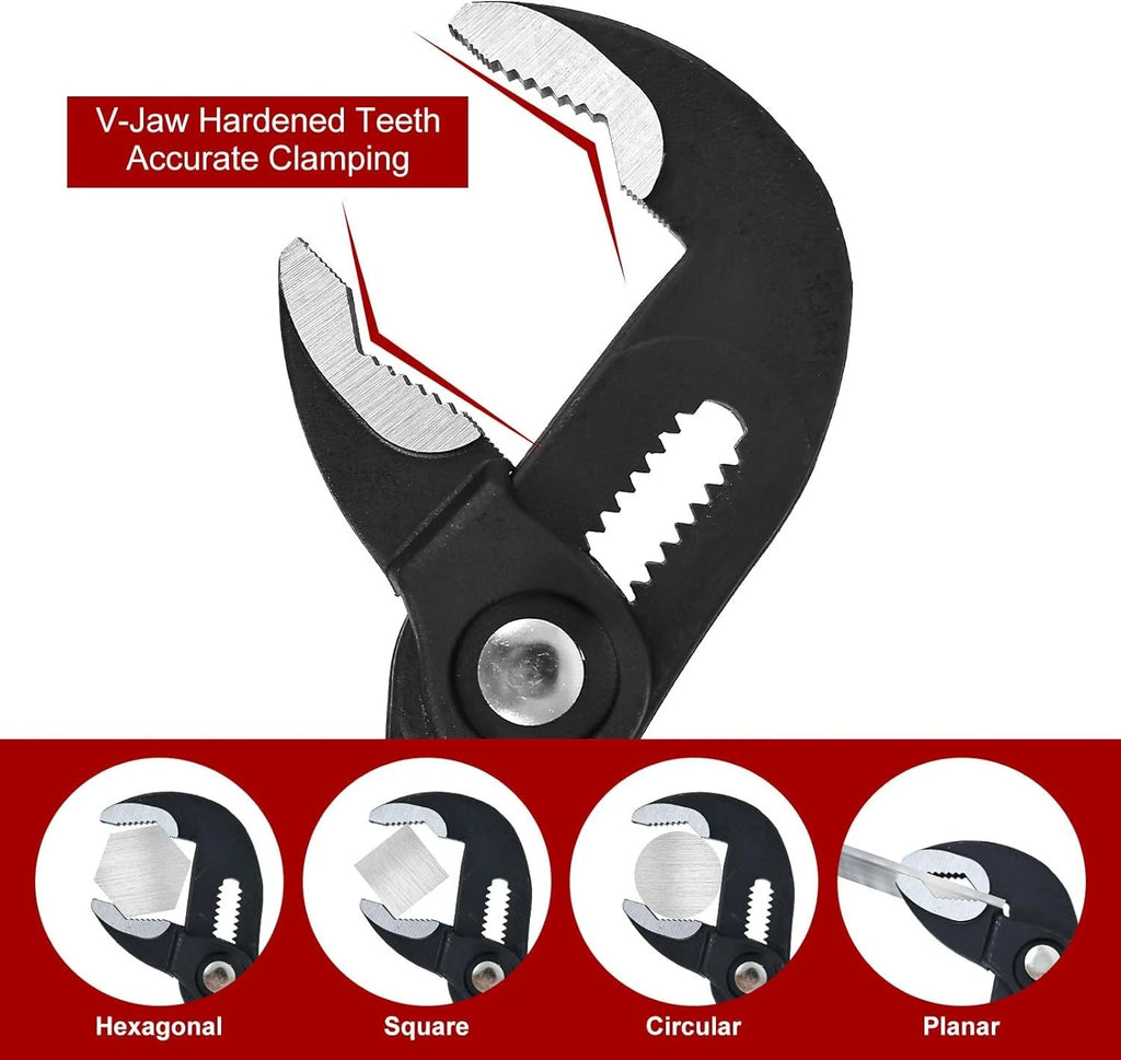 3Pcs Water Pump Pliers Set for (7", 10", 12")