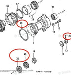 Lower Unit Oil Seal & O-ring Set for Honda Outboard Engine (91252-ZW1-B02, 91351-ZW1-B02)