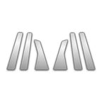 6Pc Chrome Pillar Post Covers for 2010-2019 Honda Crosstour - P3540